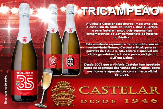 Espumante comemorativo 35 Campeonato SLB Benfica