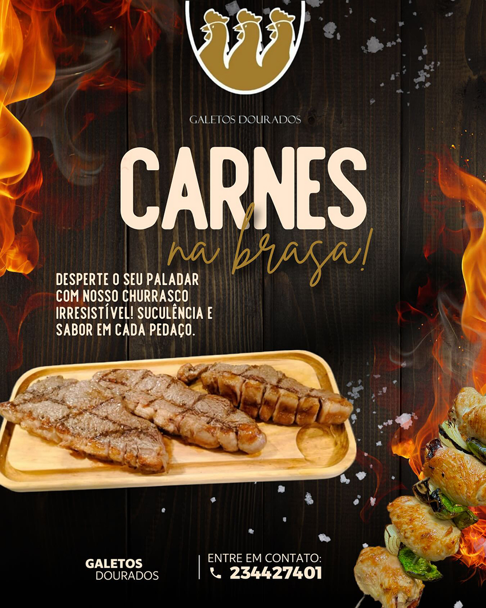 Carnes na brasa! Carnes na brasa!