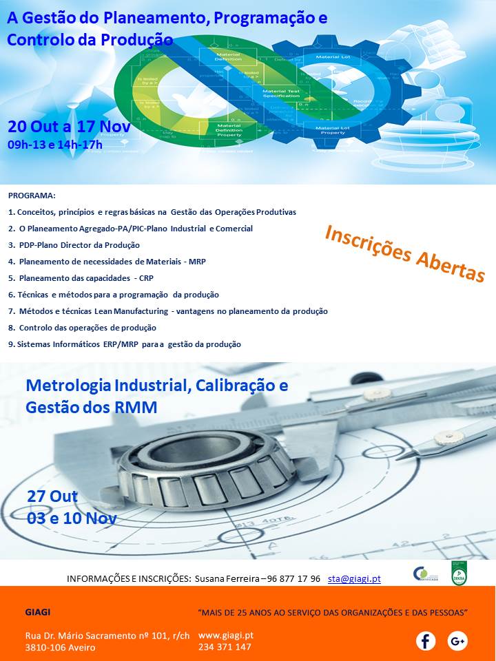 Gestão do Planeamento, Programação e Controlo da Produção gestão do planeamento, programação e controlo da produção