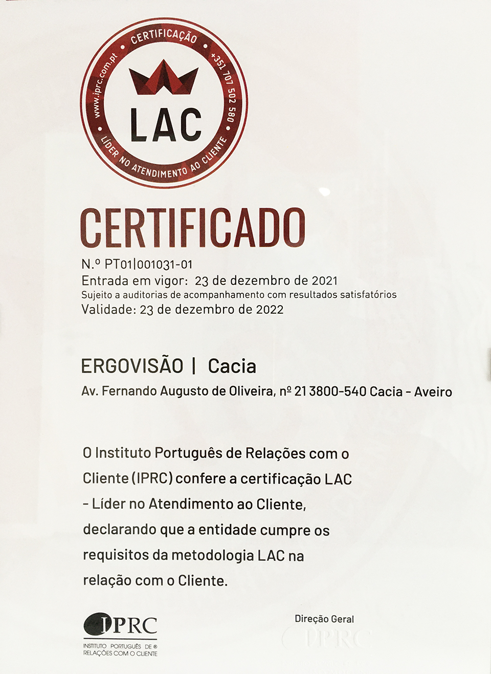 Certificado LAC
