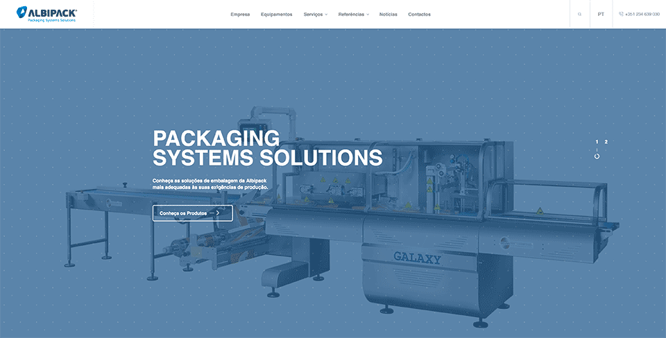 Novo website Albipack