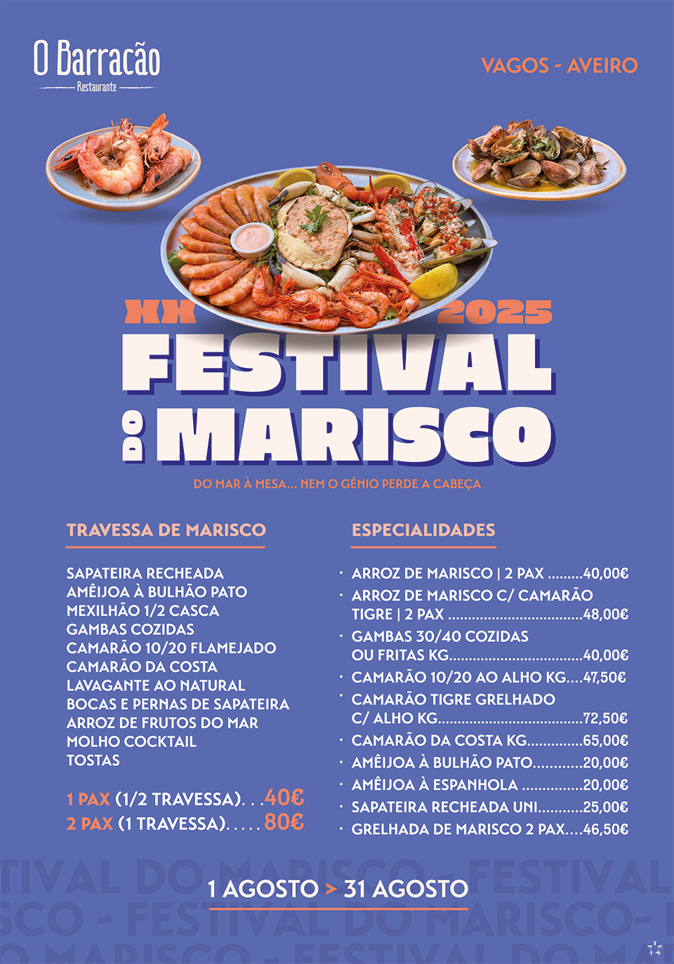 Ementa Festival de Marisco